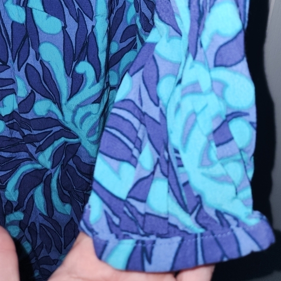 Banana Republic Rayon Lavender/Teal/Bluish Purple Dress Size 8 Easter - Picture 5 of 14